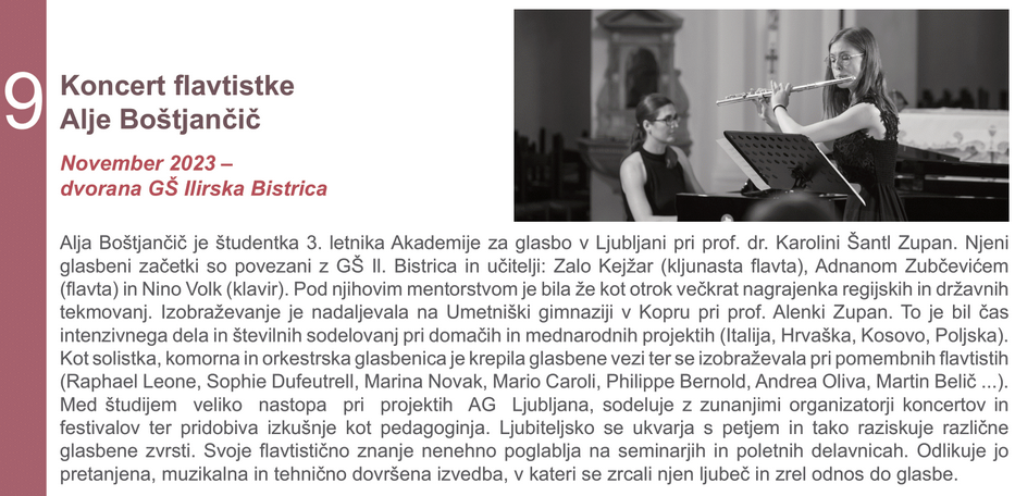 Koncert Alje Boštjančič